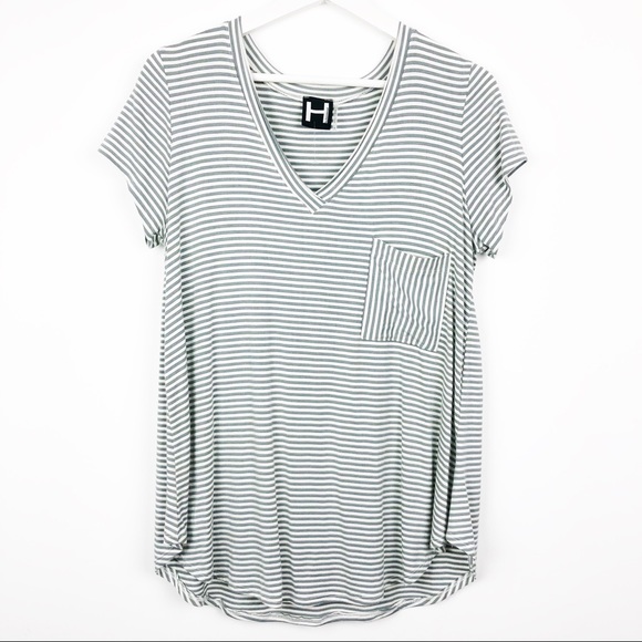 Anthropologie Tops - Anthropologie | H by Bordeaux Striped Pocket Tee